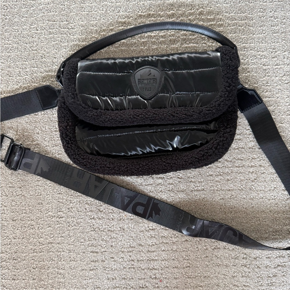 Black Pajar Crossbody Sherpa Bag
